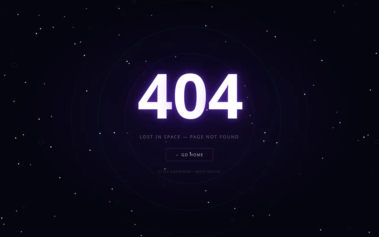 Animated 404 — live preview