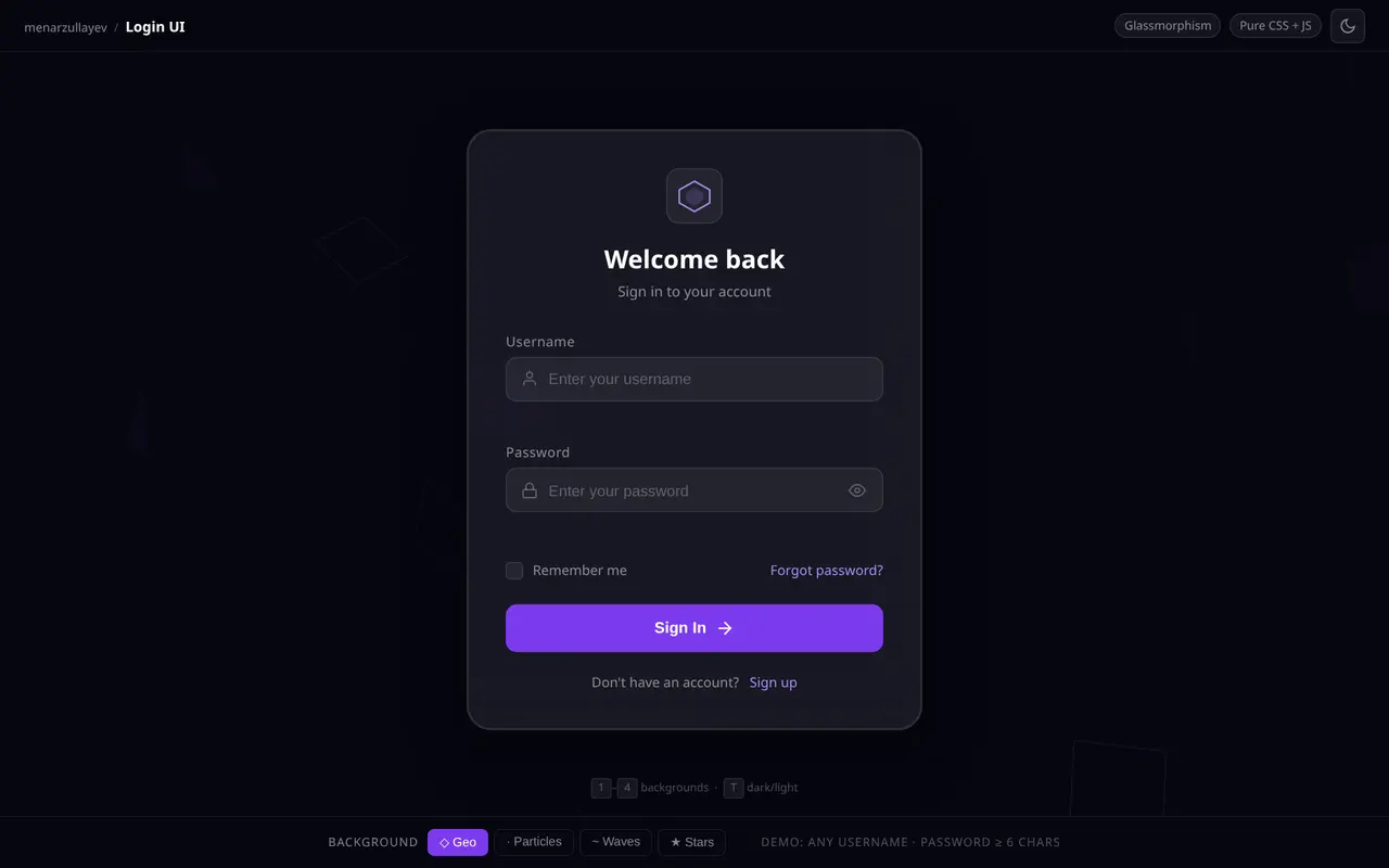 Awesome Login — live preview