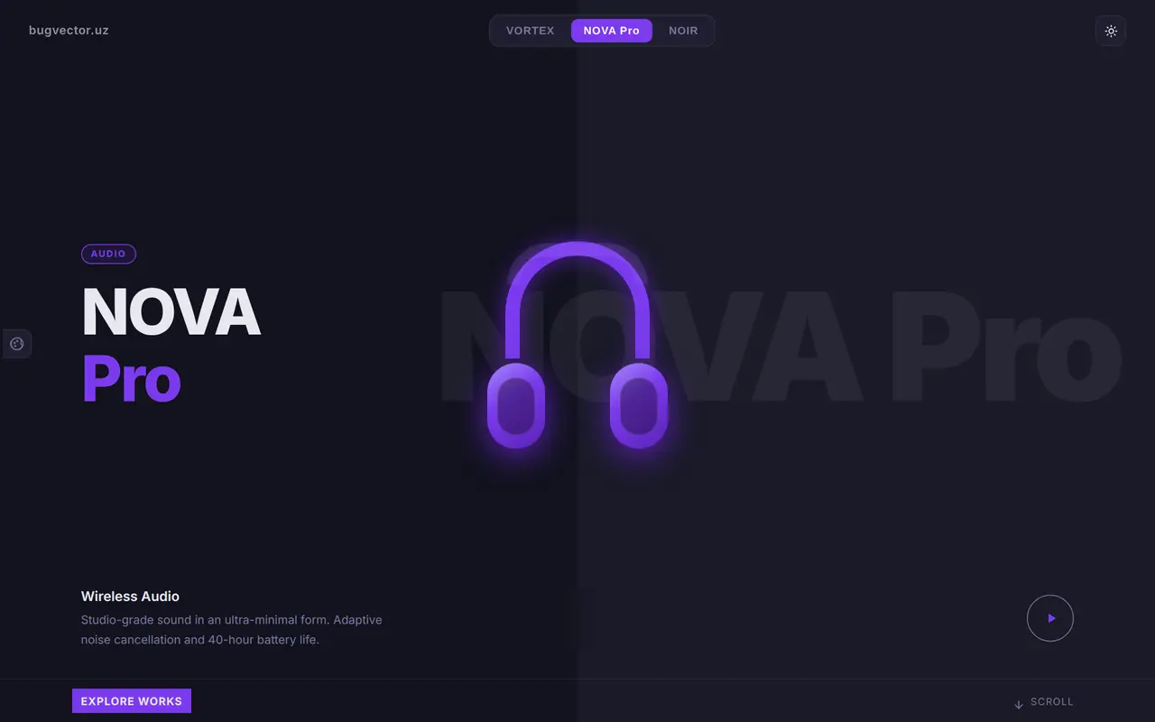 Product Landing — live preview
