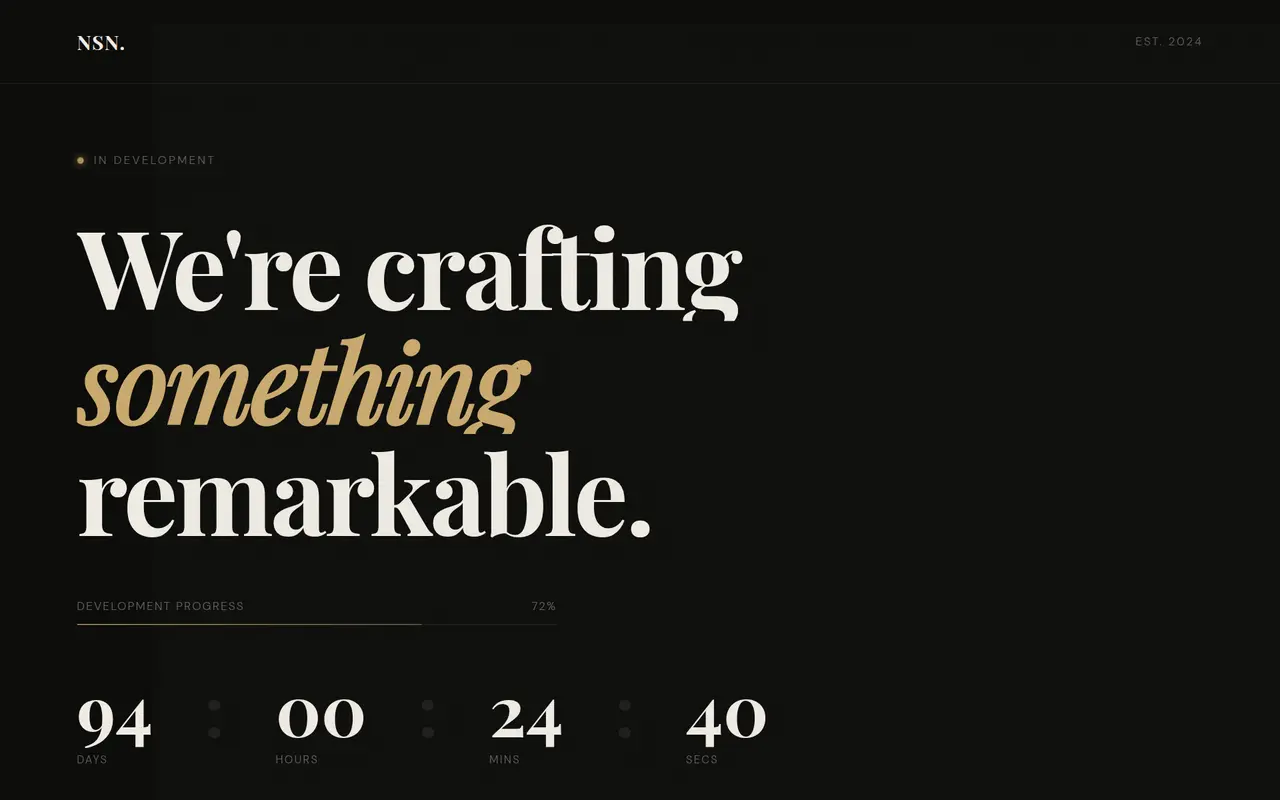 Coming Soon — live preview