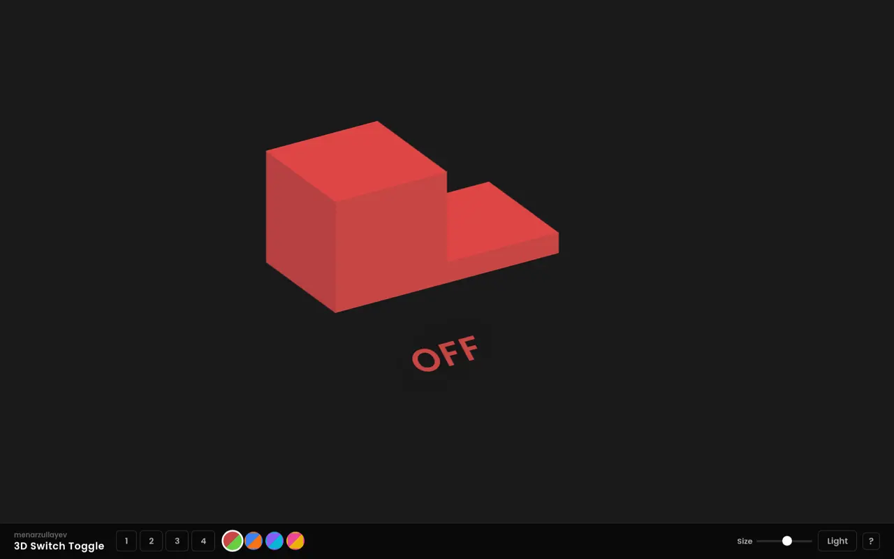 3D Switch Toggle — live preview